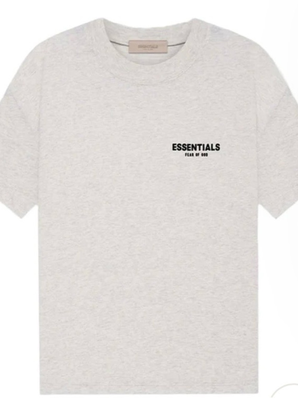 Essential fear of god light oatmeal t shirt
